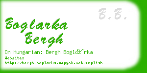 boglarka bergh business card